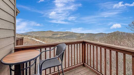 Balcony view from the one bedroom condo