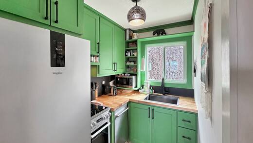 Kitchen in the one bedroom condo